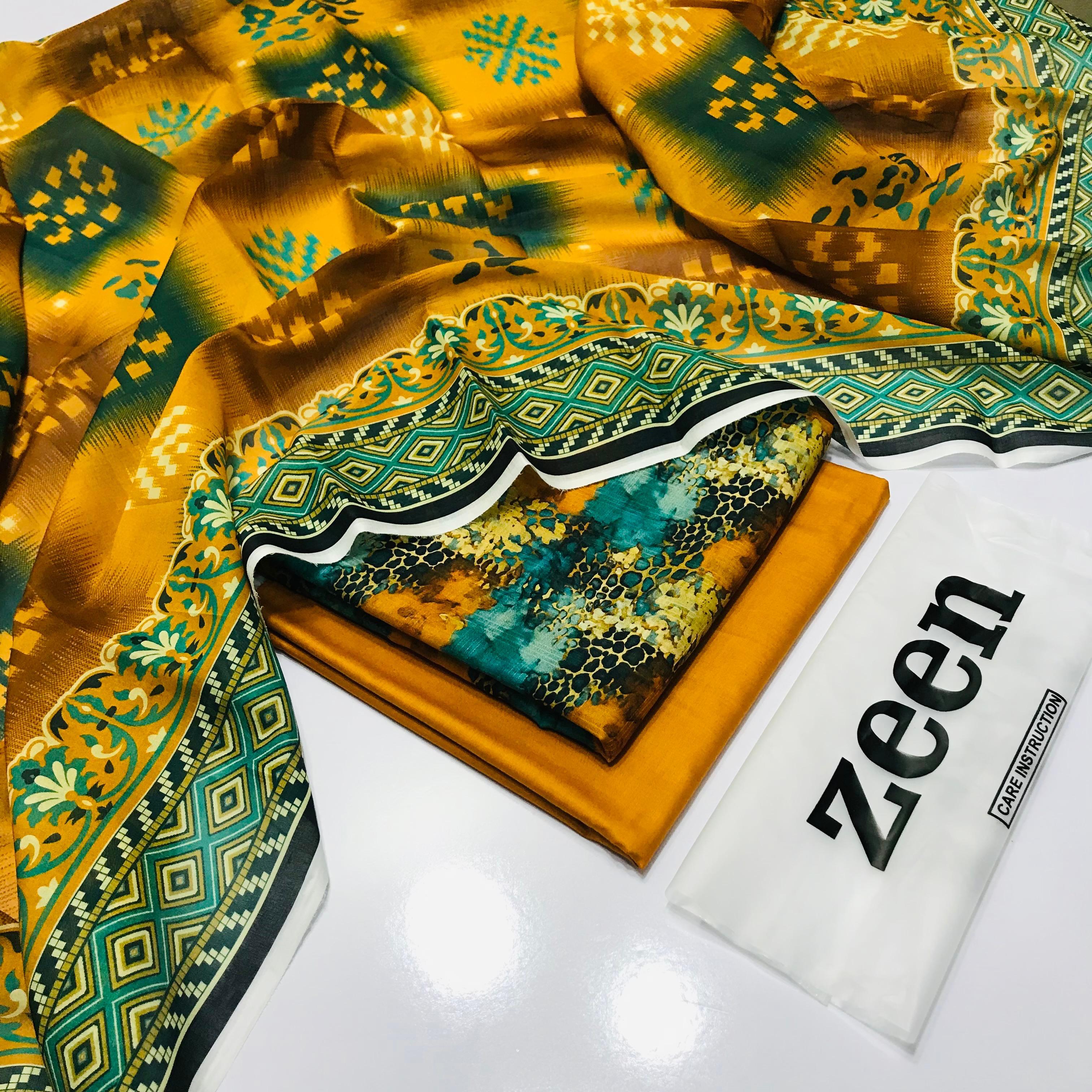 ZEEN BANA DORA LAWN 3PC ZN#012